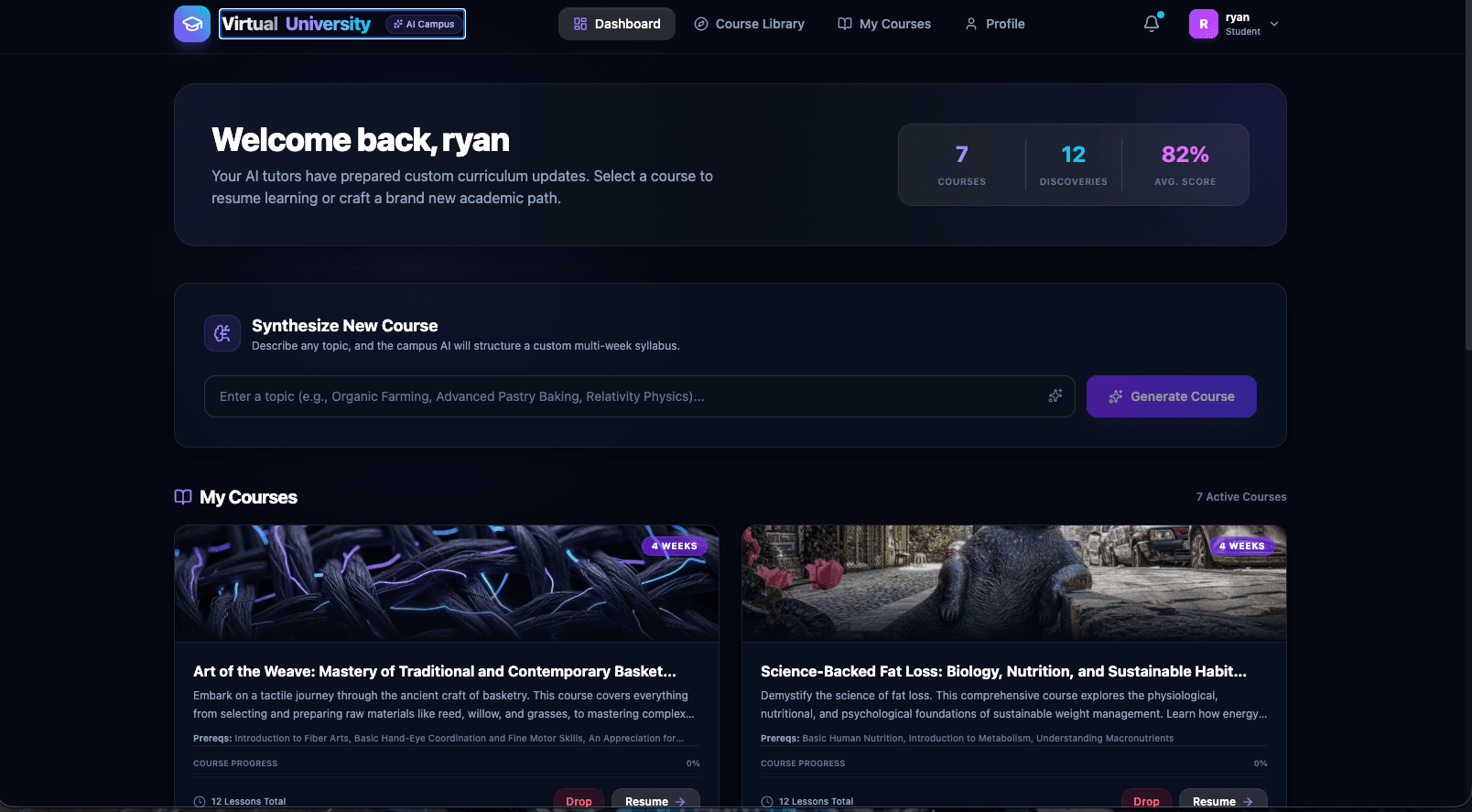 Screenshot of Communiversity